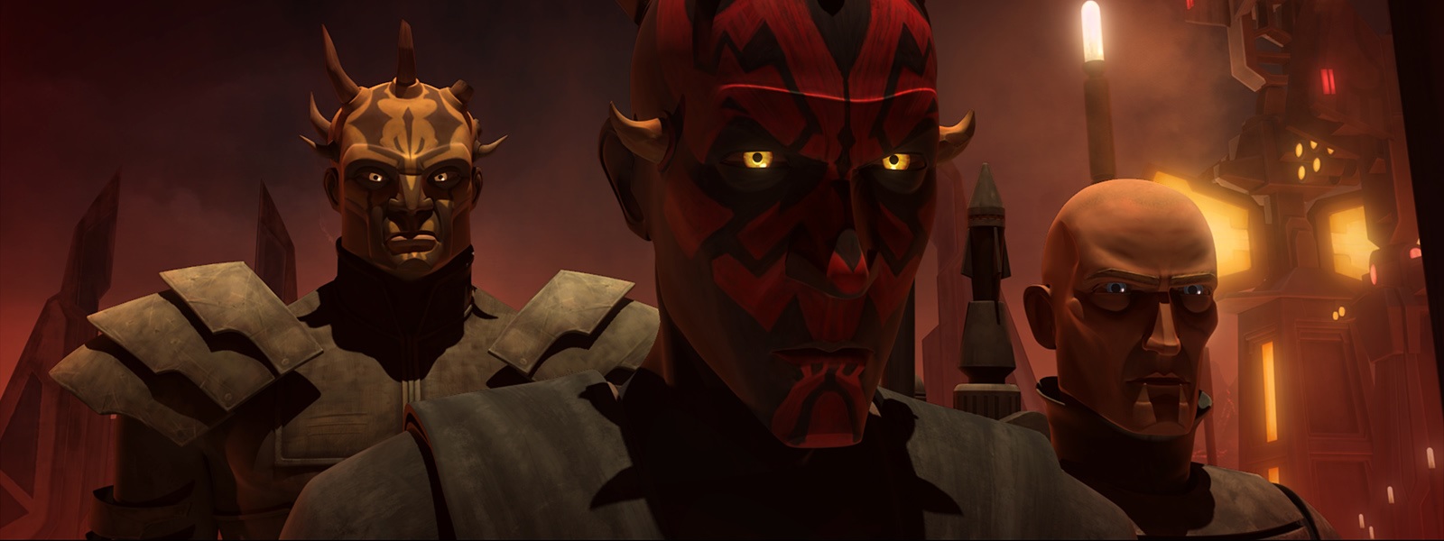 Savage Opress, Darth Maul, and Pre Vizla form an evil pact.