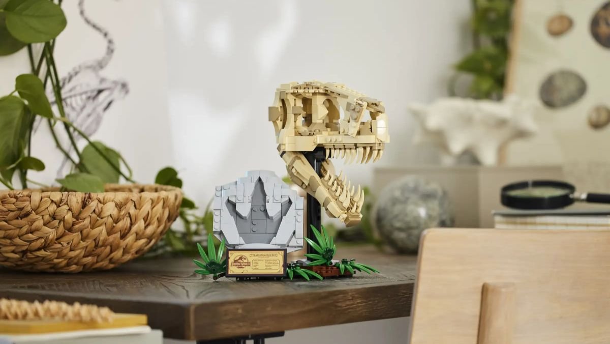 Jurassic World LEGO T rex skull lifestyle