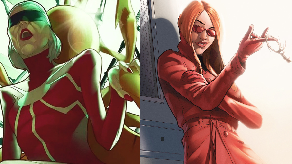 The original and new Madame Web, Cassandra Webb and Julia Carpenter.