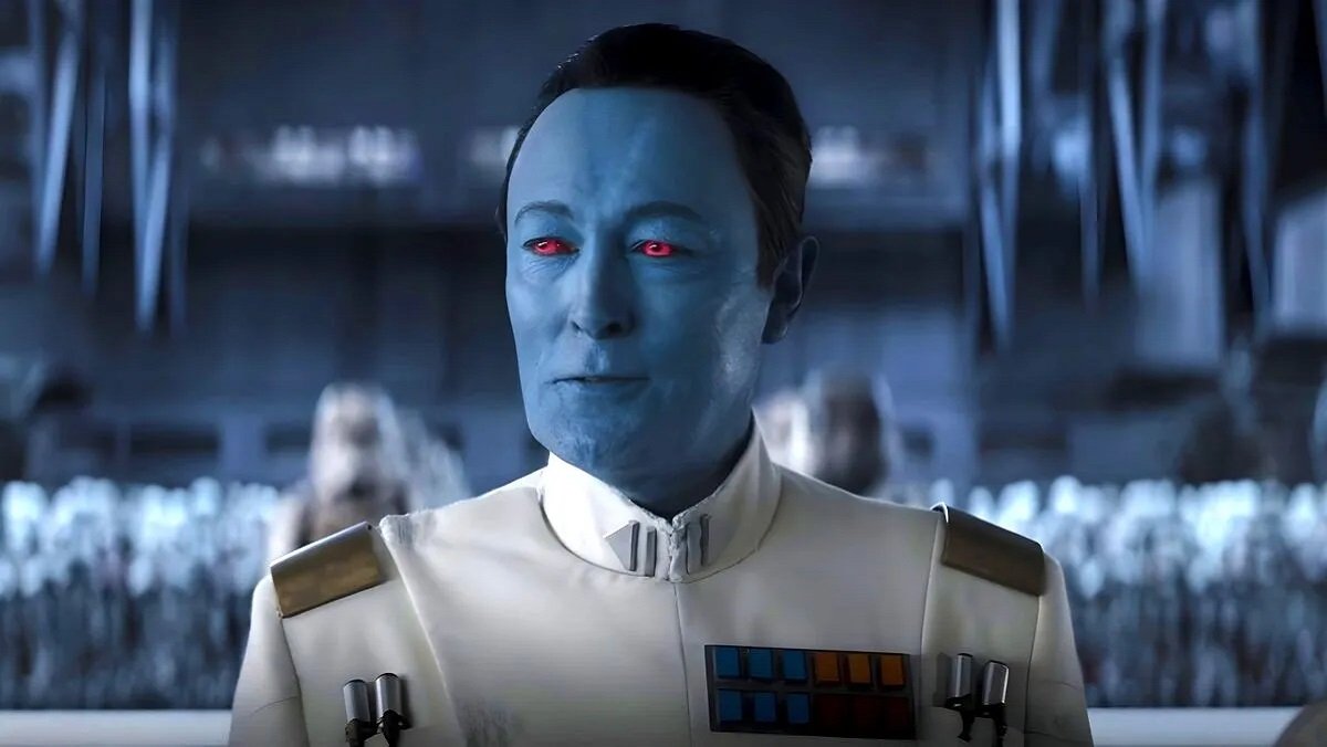 Grand Admiral Thrawn (Lars Mikkelsen) in episode six of Ahsoka, Far, Far Away.