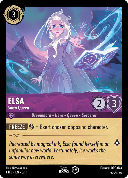 Art for the Disney Lorcana card Elsa