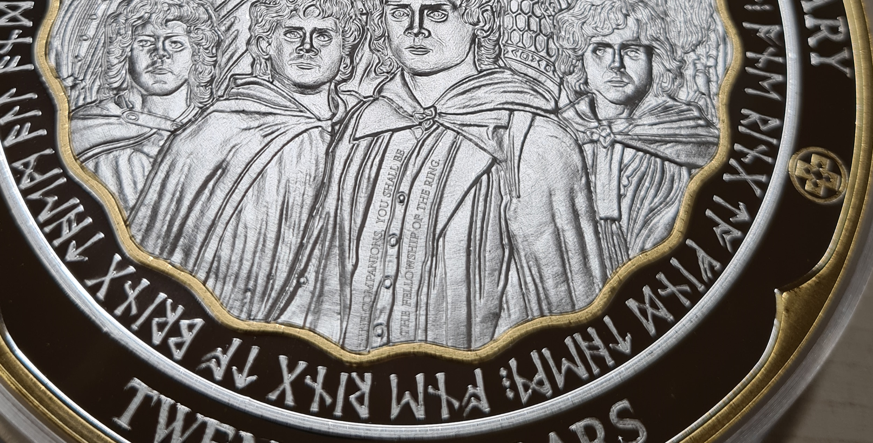 LOTR Coin Fellowship of the Ring closeup