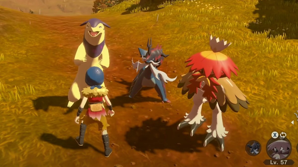 New Pokemon Arceus starter pokemon final evolutions - the Hisuian Typhlosion, the Hisuian Samurott, the Hisuian Decidueye