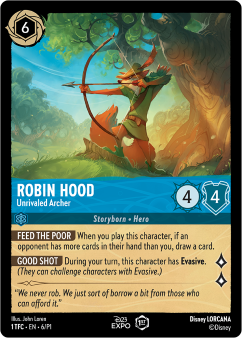 Art for the Disney Lorcana card Robin Hood